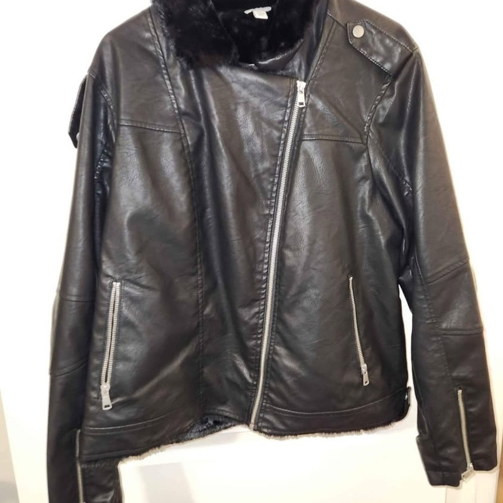 Cato Black Faux Leather Jacket